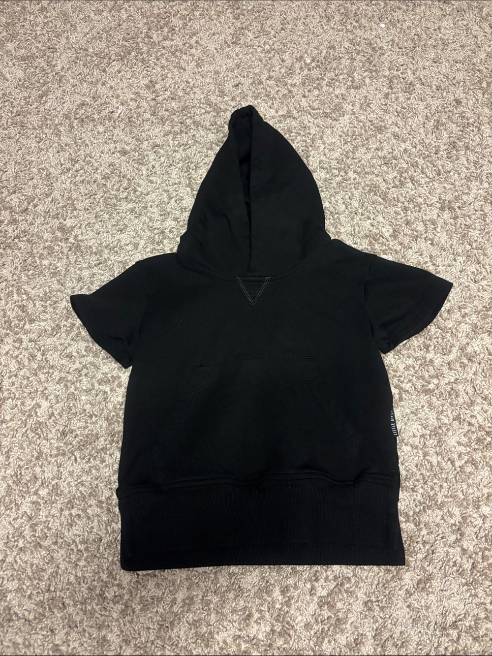 Little Bipsy Black Short-Sleeve Hoodie
